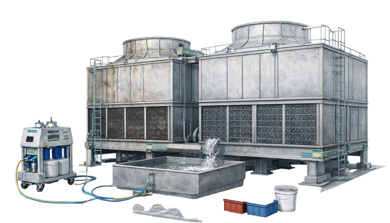 Cooling Tower Cleaning, Descaling & Restoration